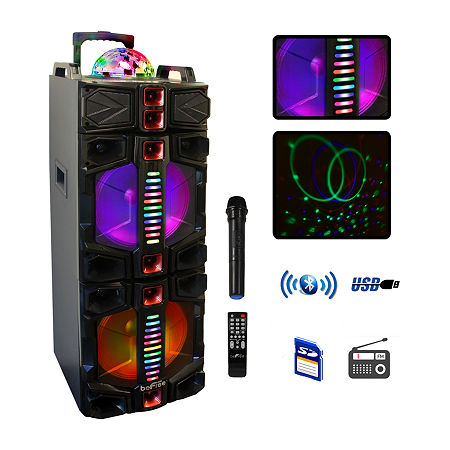 BeFree Sound Dual 12 Inch Subwoofer Bluetooth Portable Party Speaker, One Size, Black -  BFS-7777X