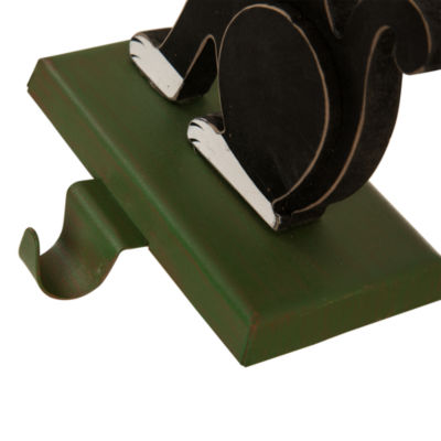 7.50" Wood and Metal Cat Stocking Holder