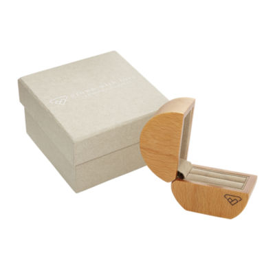 Grown With Love Womens 1/2 CT. T.W. Lab Grown White Diamond 14K White Gold Wedding Band