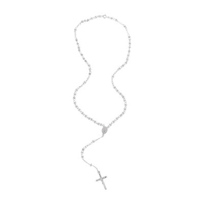 Miraculous Medal Womens Sterling Silver Rosary Necklaces