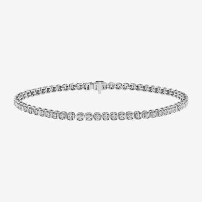 1 CT. T.W. Lab Grown White Diamond 10K White Gold 7.25 Inch Tennis