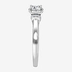 Womens 1 CT. T.W. Lab Grown White Diamond 10K White Gold Round Solitaire Engagement Ring