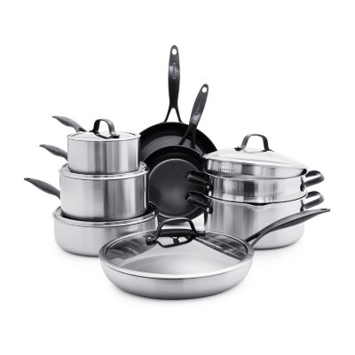 GreenPan Venice Pro Noir Stainless Steel 13pc. Cookware Set CC002403001, Color Stainless