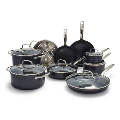 GreenPan Prime Midnight 15pc. Cookware Set CC005860001, Color Black
