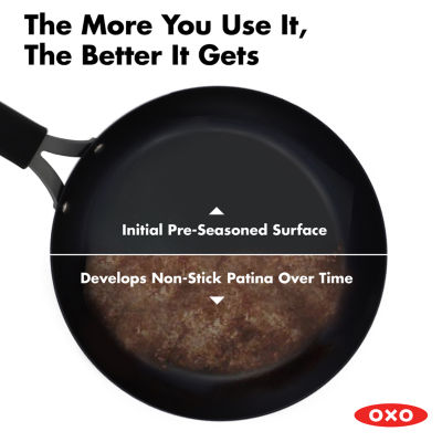 OXO Black Steel 10" Crepe Pan with Silicone Sleeve