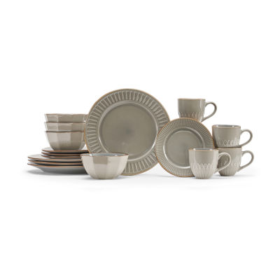 Baum Wrenna Grey 16-pc. Ceramic Dinnerware Set