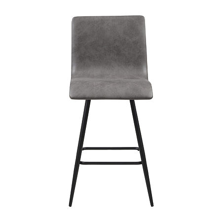 INK+IVY Adams Counter Height Upholstered Bar Stool, One Size, Gray