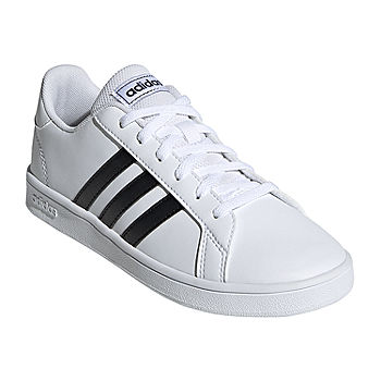Adidas Grand Court Little & Big Boys Sneakers, Color: White Black - Jcpenney