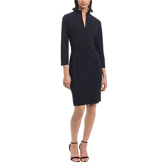 Clover And Sloane 3/4 Sleeve Sheath Dress - JCPenney