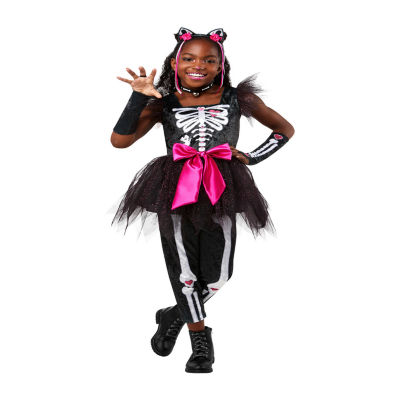 Girls Skeletons Skele-Kitten Costume, Color: Black - JCPenney