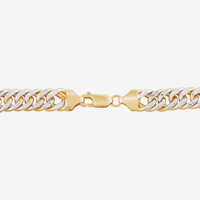 14K Gold 9 Inch Hollow Curb Chain Bracelet