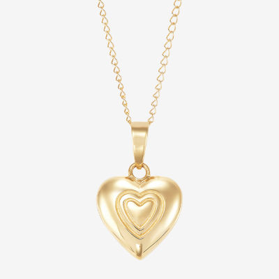 Girls 14K Gold Heart Locket Necklace