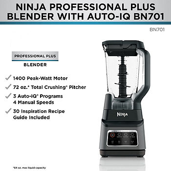 Ninja Pro 72 Ounce 3-Speed Blender with Single Serve Cups - Gray