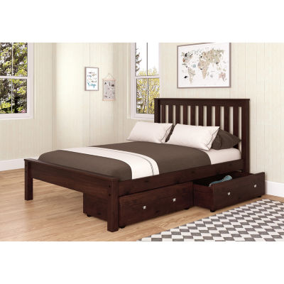 Contempo Mission Full Bed with Dual Underbed Drawers