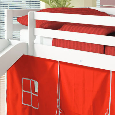 Twin Loft Bed With Slide And Tent