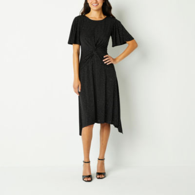 Perceptions short sleeve sales fit & flare dress