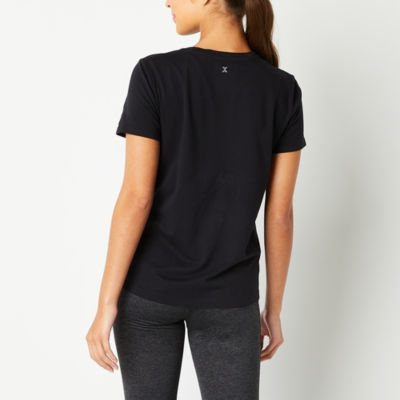 Xersion Womens Crew Neck Short Sleeve T-Shirt Tall