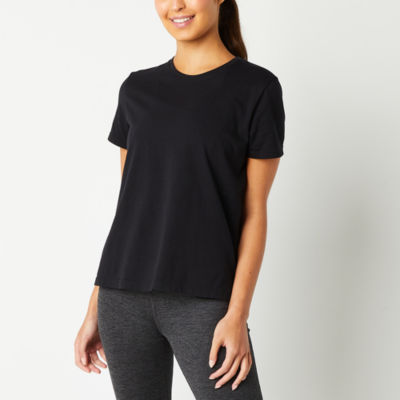 Xersion Womens Cotton Crew Neck Short Sleeve T-Shirt Tall