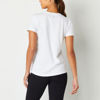 Xersion Womens Cotton Crew Neck Short Sleeve T-Shirt Tall