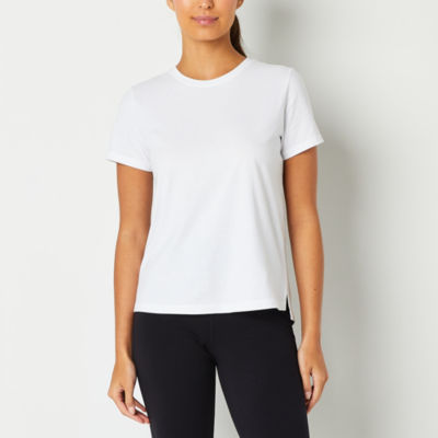 Xersion Womens Cotton Crew Neck Short Sleeve T-Shirt Tall
