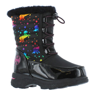 Totes Toddler Girls Unicorn Waterproof Insulated Flat Heel Winter Boots