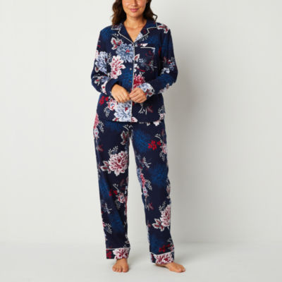 Liz Claiborne Cool and Calm Womens Tall Crew Neck Long Sleeve 2-pc. Pant Pajama  Set - JCPenney