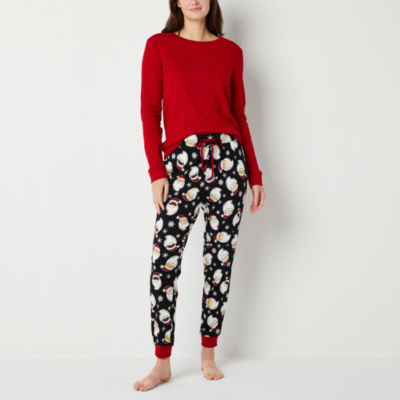 North Pole Trading Co. Santa'S Helpers Family Womens Petite Crew Neck