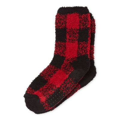 North Pole Trading Co. Head-To-Toe Buffalo Unisex Big Kid 1 Pair Slipper Socks
