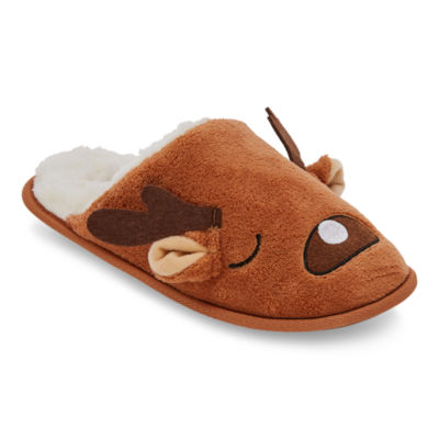 North Pole Trading Co. Reindeer Family Unisex Adult Slip-On Slippers