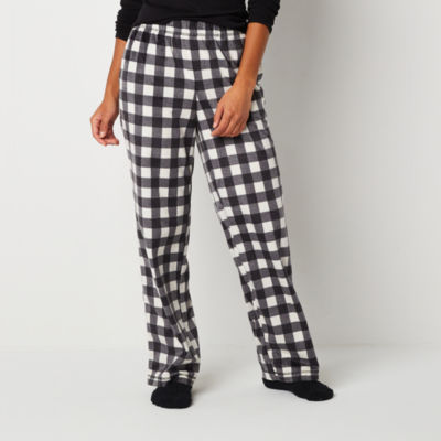 Sleep Chic Womens Pajama Fleece Pants With Socks - JCPenney