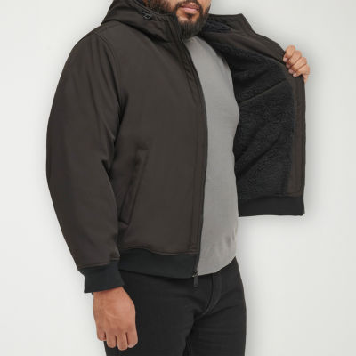 Dockers Mens Big and Tall Hooded Sherpa Lined Midweight