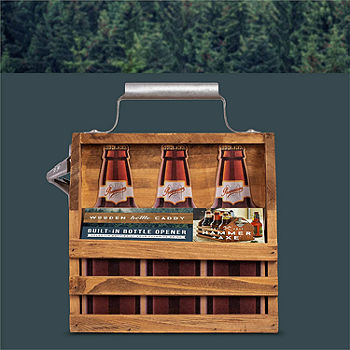 BIGTREE 6pk Wooden Beer Water Bottle Caddy with Built in Metal Opener,  Brown Drink Holder Carrier 