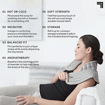 Sharper Image Heated Neck and Shoulder Aromatherapy Lavender Scented  Hot/Cold Body Wrap