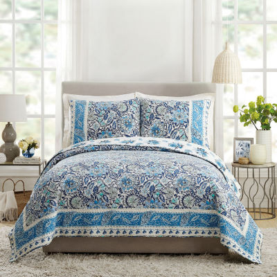 Dena Home Bisou Floral 3-pc. Reversible Quilt Set