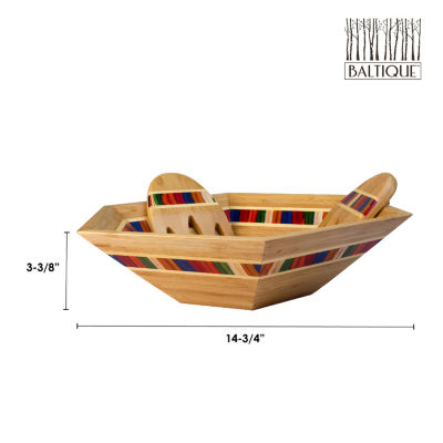 Totally Bamboo Marrakesh 14" Wood Salad Bowl