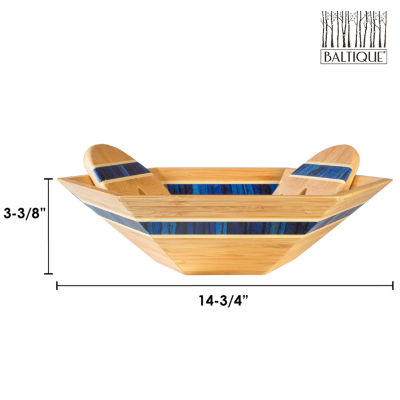 Totally Bamboo Malta Wood Salad Bowl