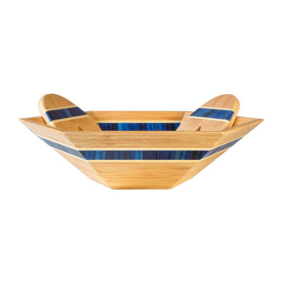 Totally Bamboo Malta Wood Salad Bowl