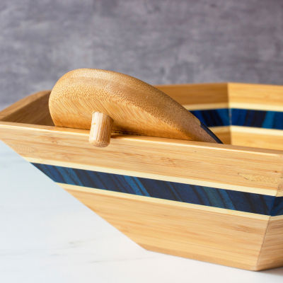 Totally Bamboo Malta Wood Salad Bowl