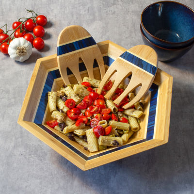 Totally Bamboo Malta Wood Salad Bowl