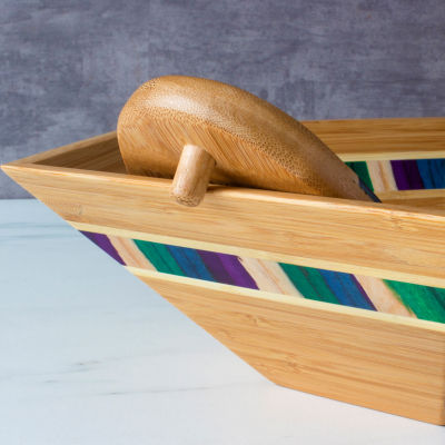 Totally Bamboo Mumbai Wood Salad Bowl