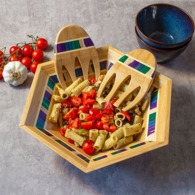 Totally Bamboo Mumbai Wood Salad Bowl