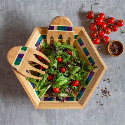 Totally Bamboo Mumbai Wood Salad Bowl