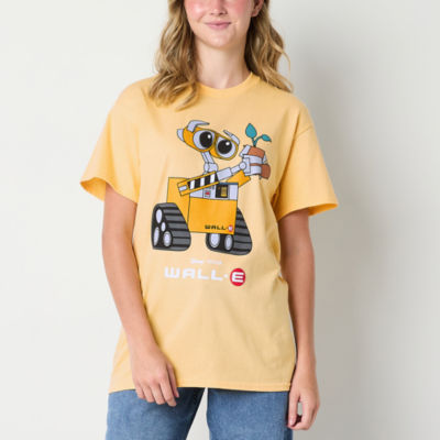 Juniors Wall-E Oversized Tee Womens Crew Neck Short Sleeve Graphic T-Shirt