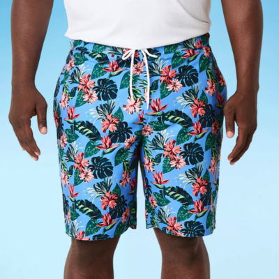 St. John's Bay E-Board Men's Floral Big and Tall Swim Shorts