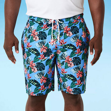 St. John's Bay Mens Board Shorts Big and Tall, 2x-large, Blue