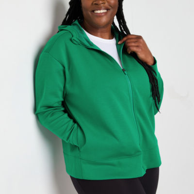 Xersion Womens Plus Scuba Long Sleeve Hoodie