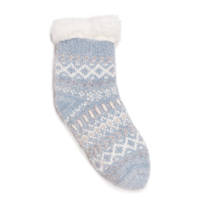 Muk Luks Chenille Mix Cabin Womens 1 Pair Slipper Socks