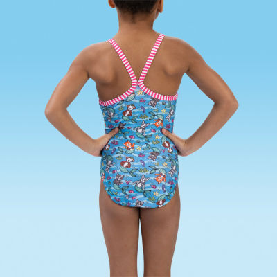 Dolfin Toddler & Little Girls One Piece Swimsuit