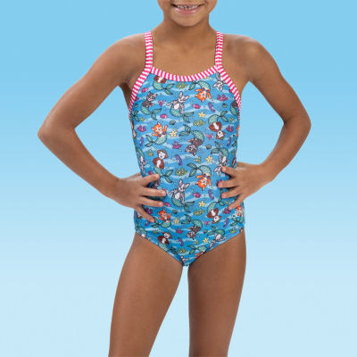 Dolfin Toddler & Little Girls One Piece Swimsuit