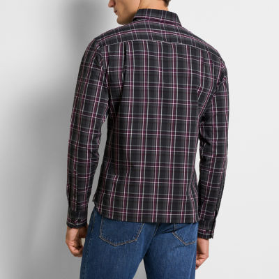 Van Heusen Mens Long Sleeve Camp Shirt